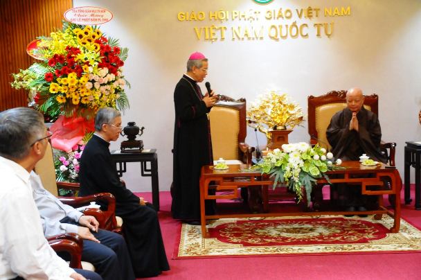 Bài phát biểu của Đức TGM Giuse Nguyễn Năng chúc mừng BTS Giáo hội Phật giáo VN tại TP.HCM nhân dịp Đại lễ Vesak 2024